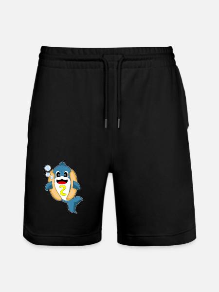 Dolphin Hot Dog - Stanley/Stella Trainer Unisex Organic Jogging Shorts - black