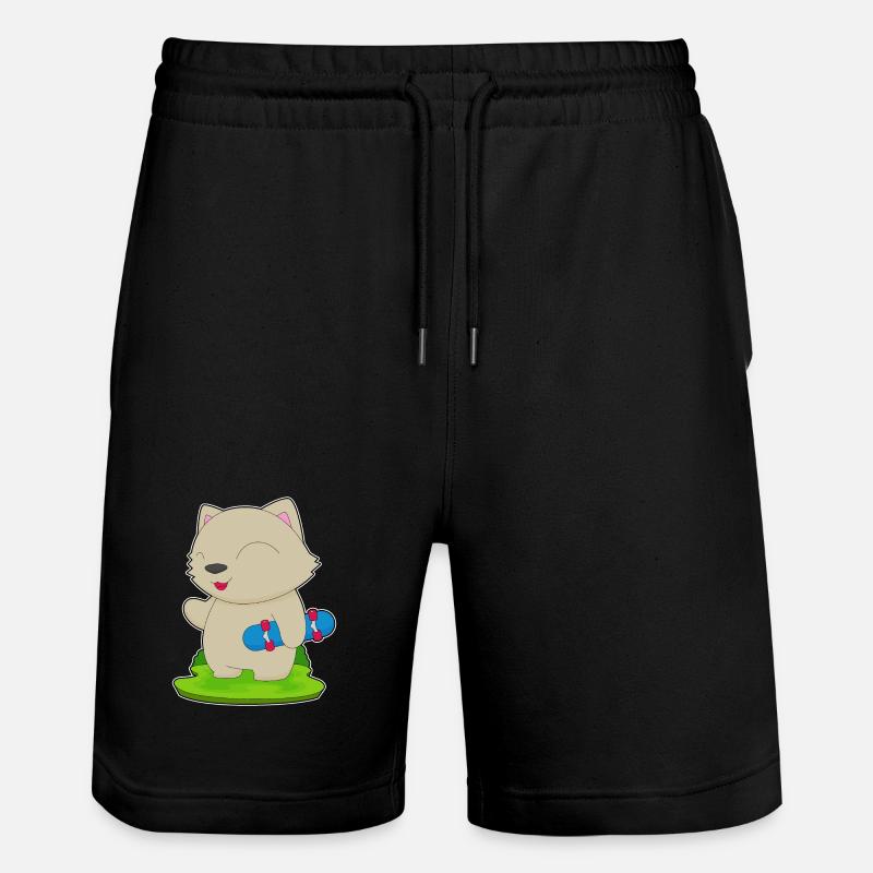 Chat Skater Skateboard - Short de jogging bio TRAINER Stanley/Stella unisexe - noir