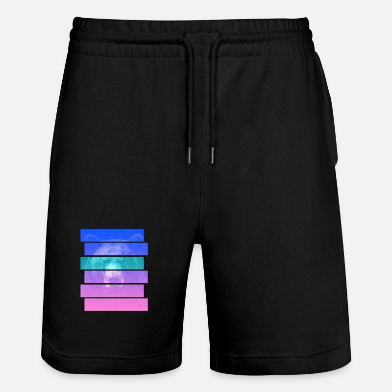 Bär - Stanley/Stella Unisex Bio Joggingshorts Trainer  - Schwarz