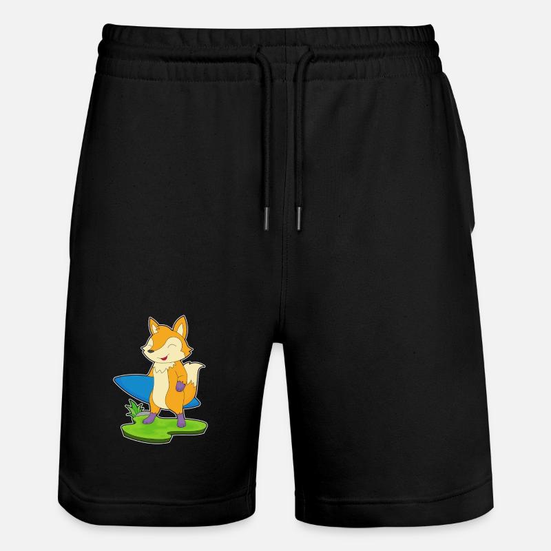 Fuchs Surfer Surfbrett - Stanley/Stella Unisex Bio Joggingshorts Trainer  - Schwarz