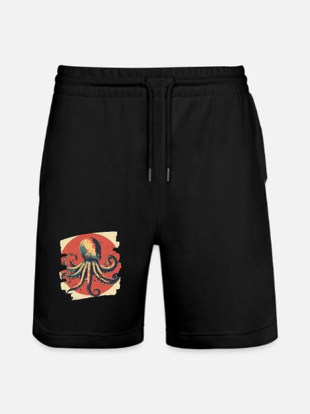 Octopus Octopus - Stanley/Stella Trainer Unisex Organic Jogging Shorts - black