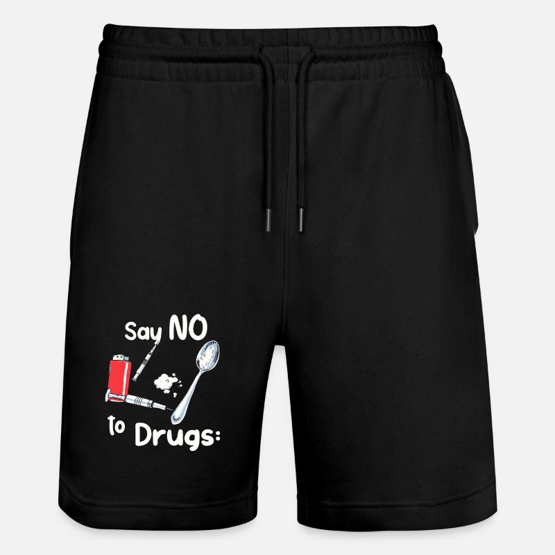Sag NEIN zu Drogen - Stanley/Stella Unisex Bio Joggingshorts Trainer - Schwarz