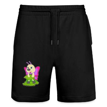 Feuille de papillon - Short de jogging bio TRAINER Stanley/Stella unisexe - noir - Devant - Nik (191cm) & Marisol (170cm)