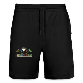 Centre de données drôle hobby jardinier cadeau - Short de jogging bio TRAINER Stanley/Stella unisexe - noir - Devant - Nik (191cm) & Marisol (170cm)
