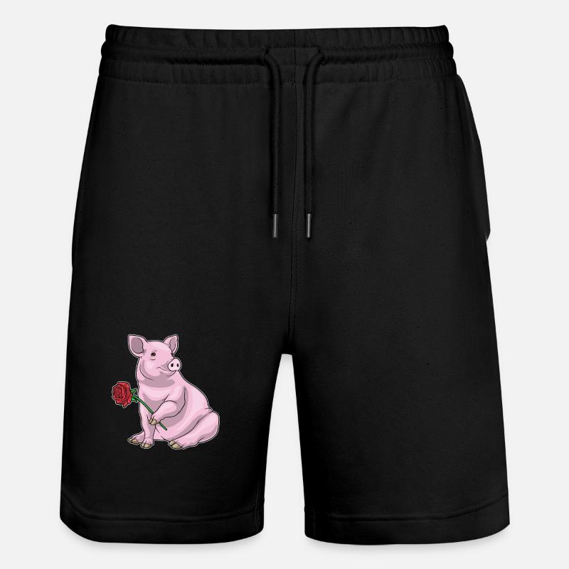 Pig Rose - Short de jogging bio TRAINER Stanley/Stella unisexe - noir