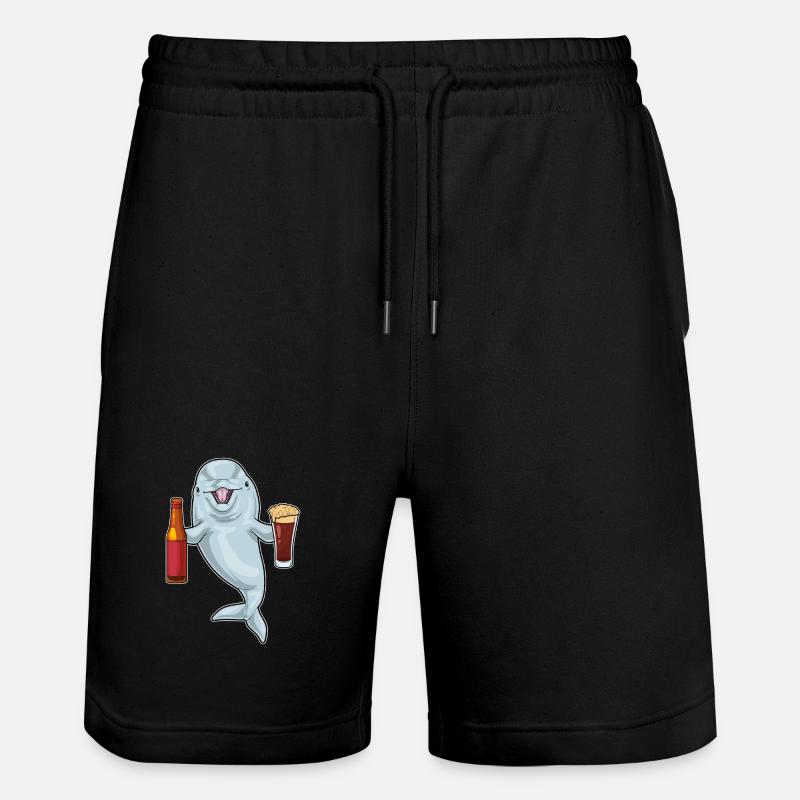 Bouteille de bière Dolphin - Short de jogging bio TRAINER Stanley/Stella unisexe - noir