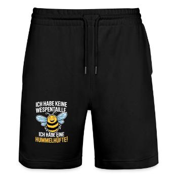Ich Habe Eine Hummelhüfte Body Positivity Frauen - Stanley/Stella Unisex Bio Joggingshorts Trainer  - Schwarz - Vorne - Nik (191cm) & Marisol (170cm)