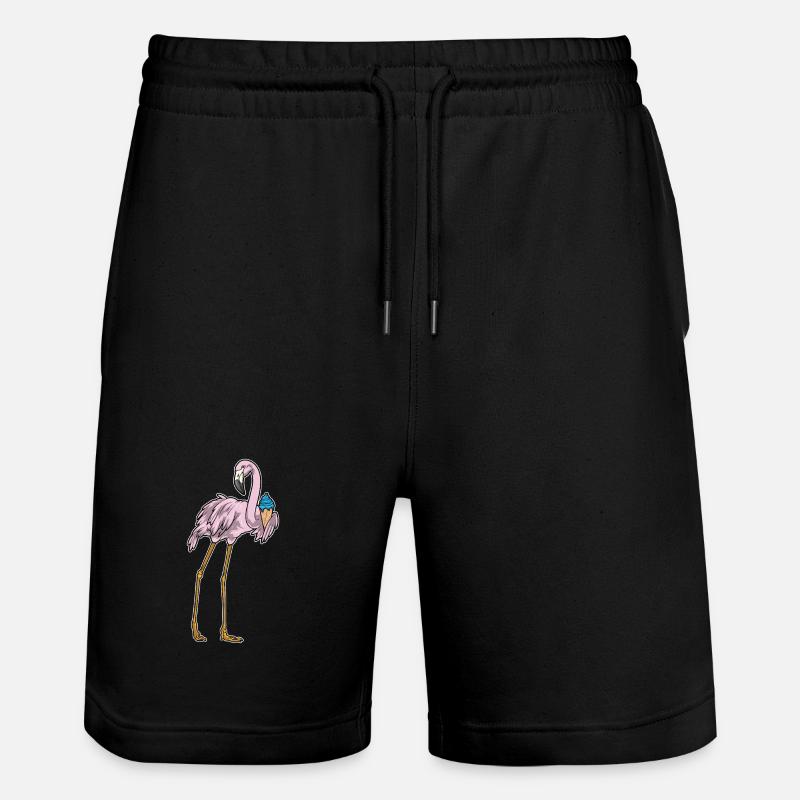 Glace Flamingo Waffle - Short de jogging bio TRAINER Stanley/Stella unisexe - noir