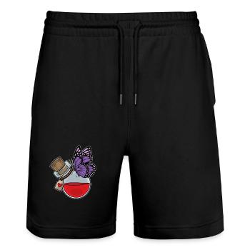 Potion de papillon - Short de jogging bio TRAINER Stanley/Stella unisexe - noir - Devant - Nik (191cm) & Marisol (170cm)
