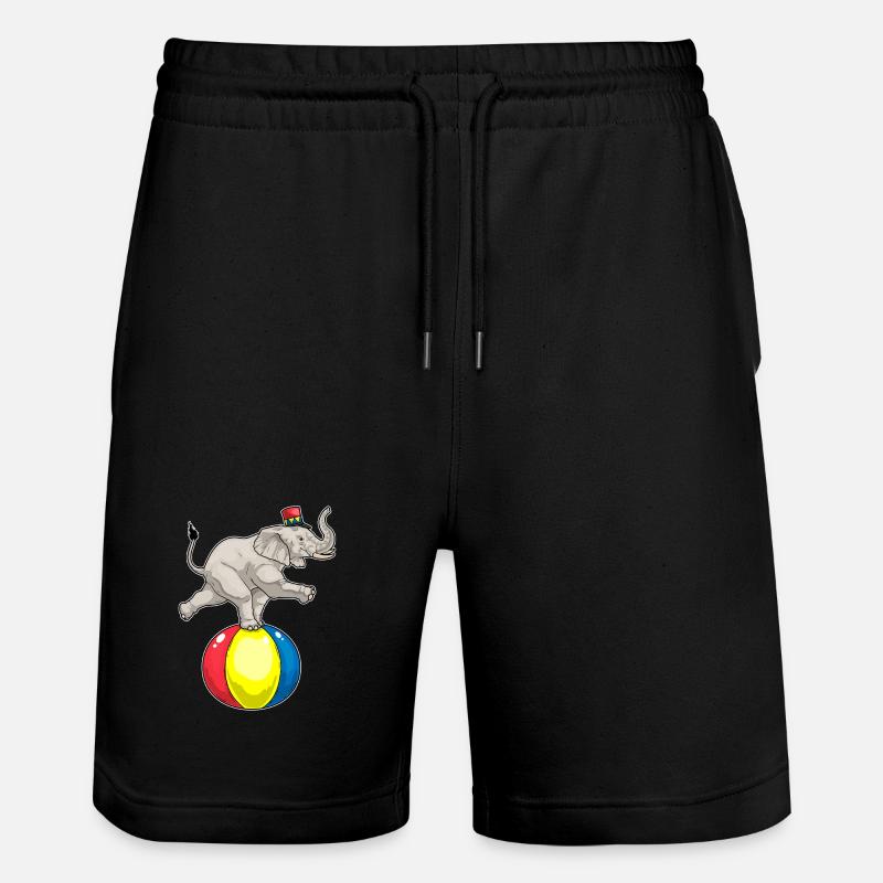 Bal de cirque d’éléphants - Short de jogging bio TRAINER Stanley/Stella unisexe - noir
