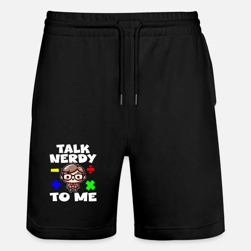 TALK NERDY TO ME - TEACHET GIFT - Short de jogging bio TRAINER Stanley/Stella unisexe - noir
