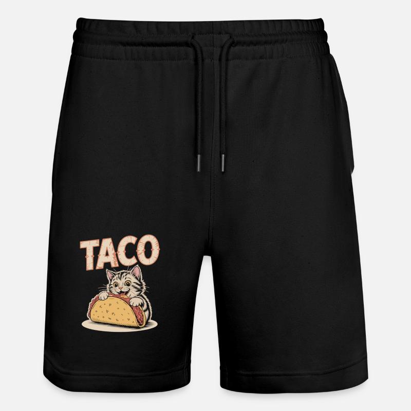 Conception ludique de chaton taco - Short de jogging bio TRAINER Stanley/Stella unisexe - noir