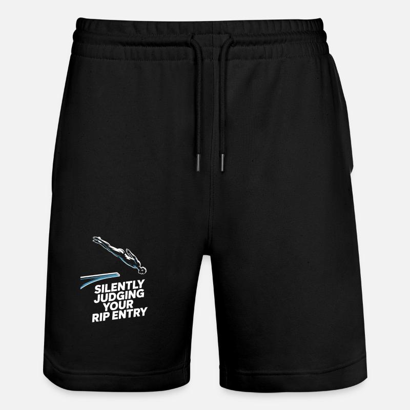 Kunstspringen Turmspringer Sprungbrett - Stanley/Stella Unisex Bio Joggingshorts Trainer  - Schwarz