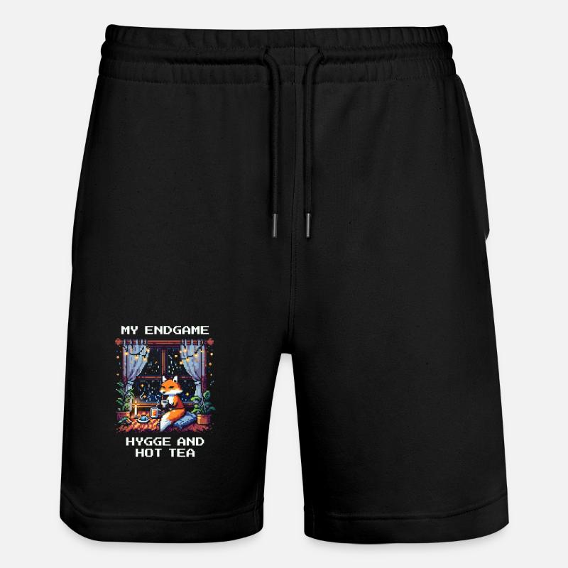 Endgame: Hygge und heißer Tee - Stanley/Stella Unisex Bio Joggingshorts Trainer - Schwarz