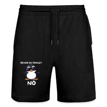 Pingouin aux lunettes de soleil Basse-Autriche - Short de jogging bio TRAINER Stanley/Stella unisexe - noir - Devant - Nik (191cm) & Marisol (170cm)