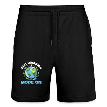 Éco-guerrier écologiste Mode activé - Short de jogging bio TRAINER Stanley/Stella unisexe - noir - Devant - Nik (191cm) & Marisol (170cm)