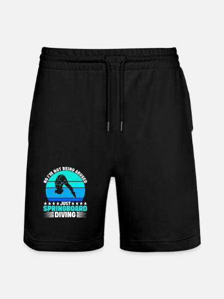 Diving diving board - Stanley/Stella Trainer Unisex Organic Jogging Shorts - black