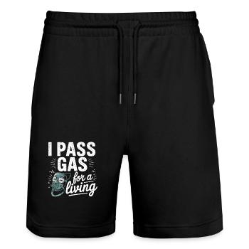 Motivierende Pflegekraft Grafik - Stanley/Stella Unisex Bio Joggingshorts Trainer  - Schwarz - Vorne - Nik (191cm) & Marisol (170cm)