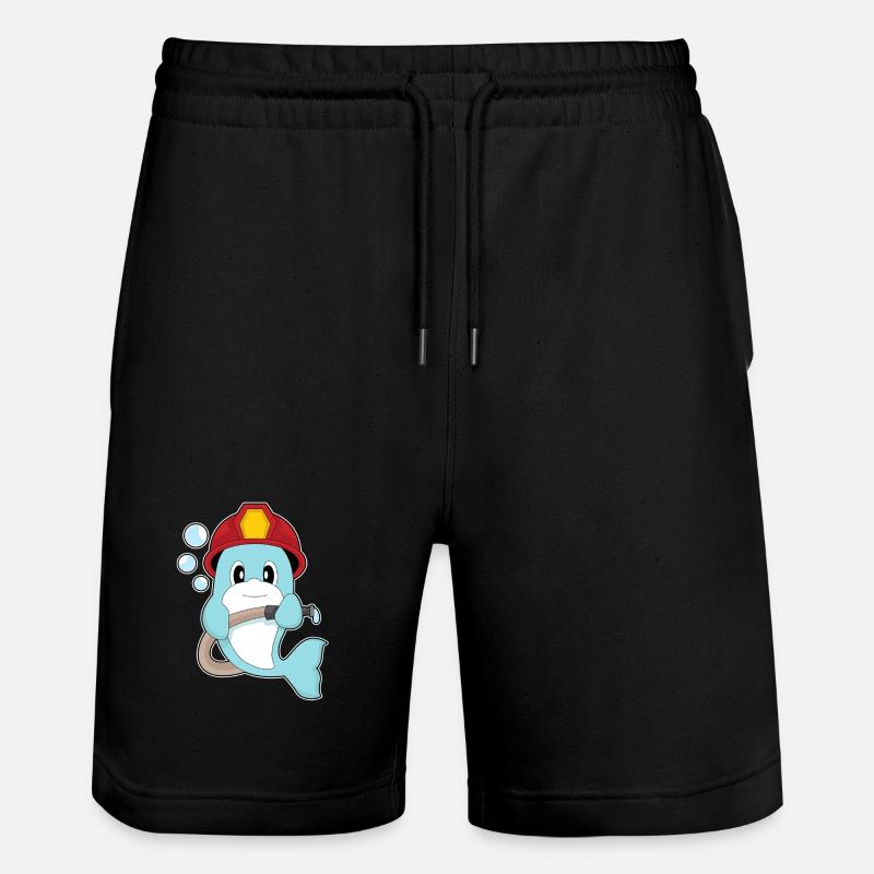 dauphin pompier tuyau d'incendie pompiers - Short de jogging bio TRAINER Stanley/Stella unisexe - noir