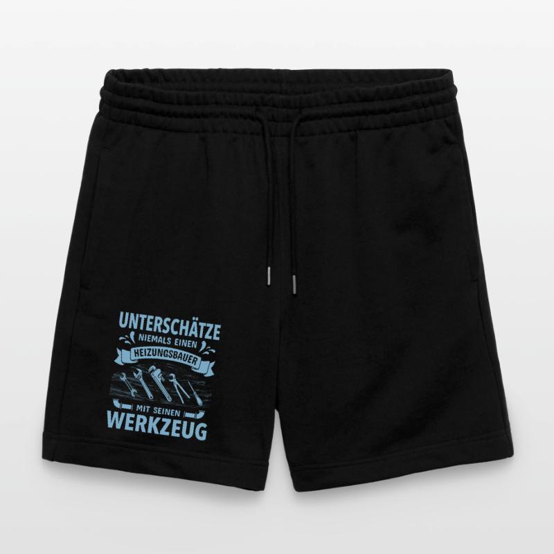 Heating Engineer Heating Construction Plumber Plumber Stanley/Stella Trainer Unisex Organic Jogging Shorts
