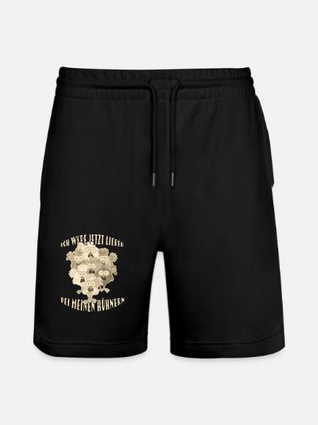 Chickens Saying - Stanley/Stella Trainer Unisex Organic Jogging Shorts - black