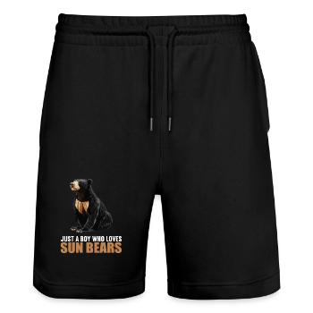 Ours du Soleil Ours Malais - Short de jogging bio TRAINER Stanley/Stella unisexe - noir - Devant - Nik (191cm) & Marisol (170cm)