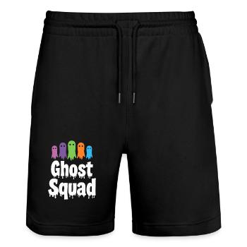 Ghost Squad - Citation fantôme d'Halloween - Short de jogging bio TRAINER Stanley/Stella unisexe - noir - Devant - Nik (191cm) & Marisol (170cm)
