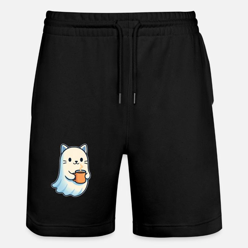Süßer Katzengeist mit Kaffee - Short de jogging bio TRAINER Stanley/Stella unisexe - noir