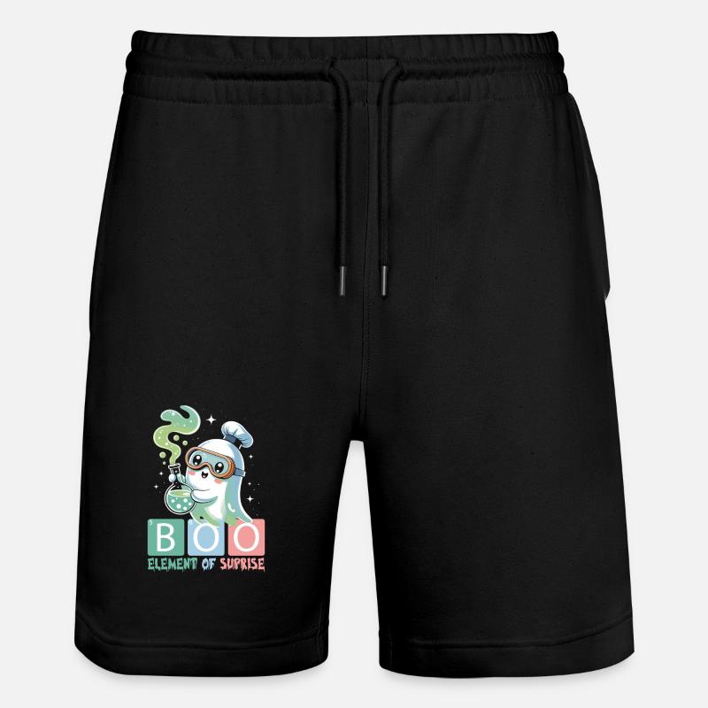 Fantôme mignon Halloween Automne - Short de jogging bio TRAINER Stanley/Stella unisexe - noir