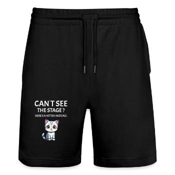 Festival live Musik sarkastisches Konzert - Stanley/Stella Unisex Bio Joggingshorts Trainer  - Schwarz - Vorne - Nik (191cm) & Marisol (170cm)