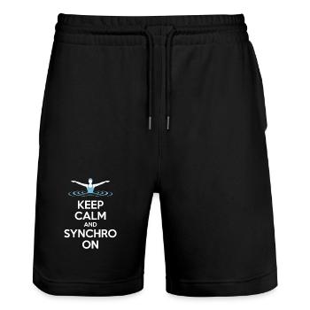 Synchronschwimmen Kunstschwimmen Wassersport - Stanley/Stella Unisex Bio Joggingshorts Trainer  - Schwarz - Vorne - Nik (191cm) & Marisol (170cm)