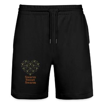Luciole Nuit Nuit Glow Bug Nostalgique - Short de jogging bio TRAINER Stanley/Stella unisexe - noir - Devant - Nik (191cm) & Marisol (170cm)