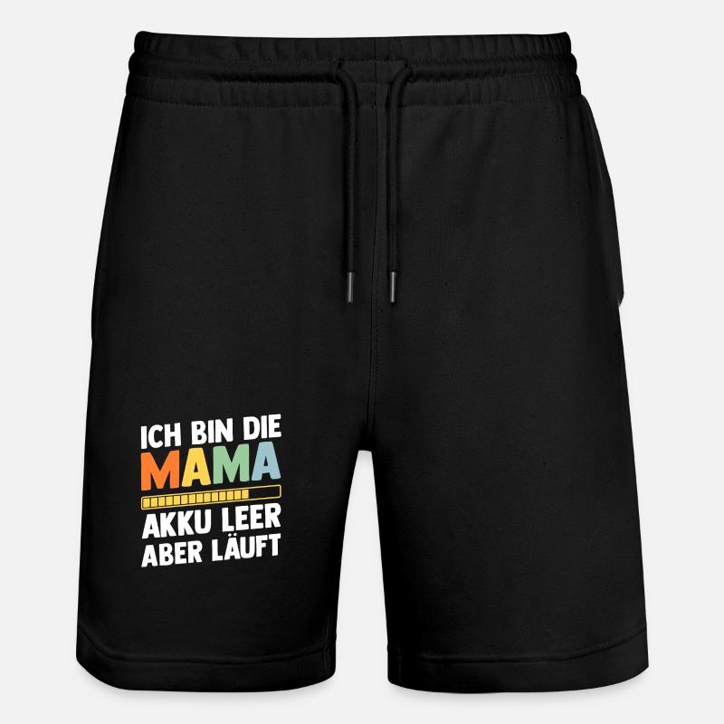 Vater Team Papa - Stanley/Stella Unisex Bio Joggingshorts Trainer  - Schwarz
