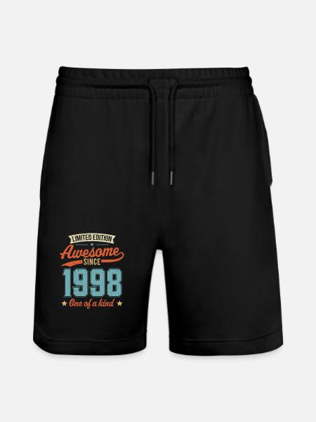 Awesome Since 1998 - Stanley/Stella Trainer Unisex Organic Jogging Shorts - black