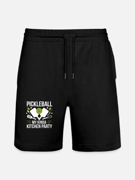 Pickleball My Kinda Kitchen Party - Stanley/Stella Trainer Unisex Organic Jogging Shorts - black