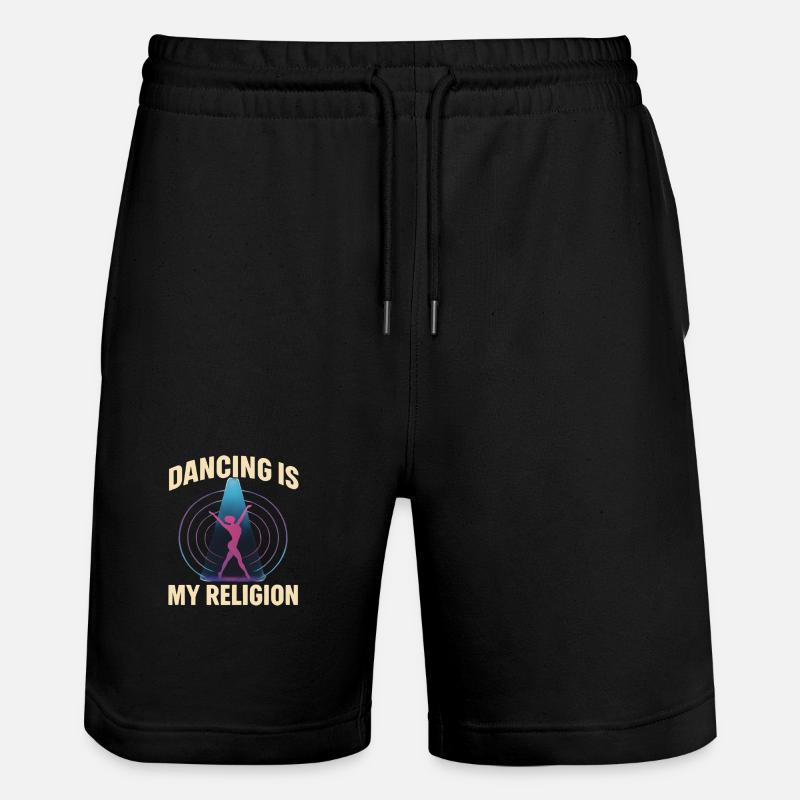 Dancing Is My Religion – Techno Rave - Stanley/Stella Unisex Bio Joggingshorts Trainer - Schwarz
