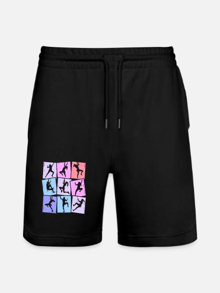 Klettern Berge Kletterer Bouldern Damen Mädchen - Stanley/Stella Unisex Bio Joggingshorts Trainer  - Schwarz