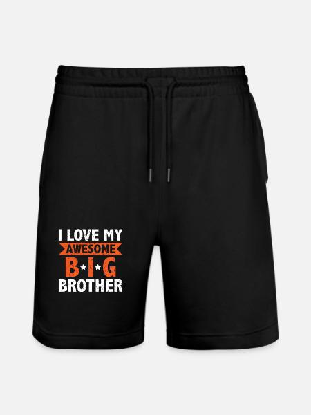 Ich liebe meinen großen Bruder - Stanley/Stella Unisex Bio Joggingshorts Trainer  - Schwarz