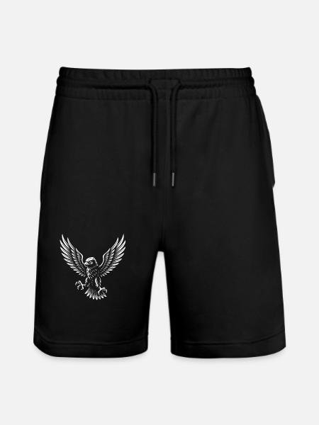 Majestic Falcon Soaring High Design - Stanley/Stella Trainer Unisex Organic Jogging Shorts - black