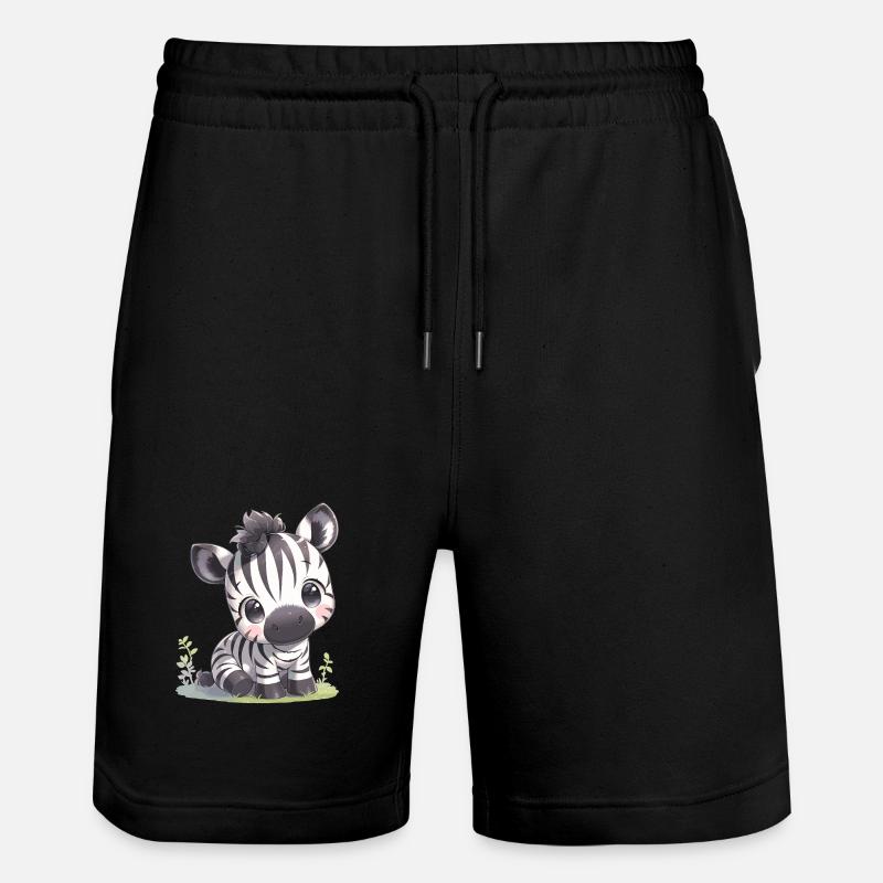 Zebras Zebra - Stanley/Stella Trainer Unisex Organic Jogging Shorts - black