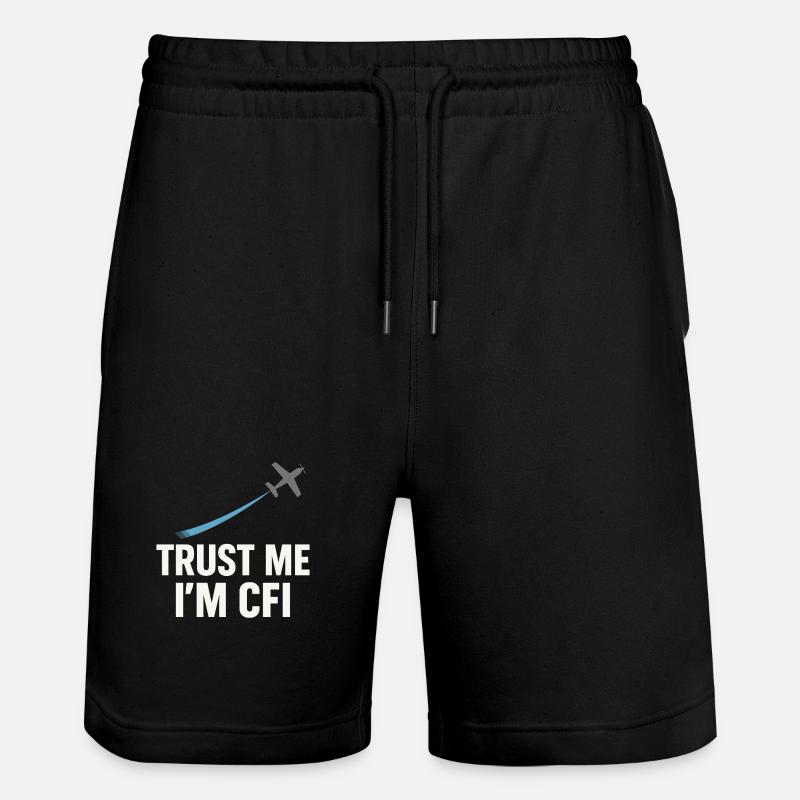 Fluglehrer Cfi Pilot Luftfahrtlehrer - Stanley/Stella Unisex Bio Joggingshorts Trainer  - Schwarz