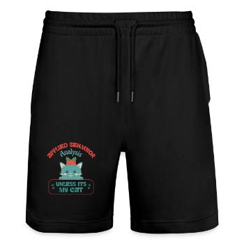 Neurodiversity is My Superpower - Stanley/Stella Trainer Unisex Organic Jogging Shorts - black - Front - Nik (191cm) & Marisol (170cm)