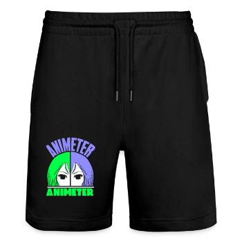 Anime Manga Otaku Kawaii Japan Cosplay Comic - Stanley/Stella Trainer Unisex Organic Jogging Shorts - black - Front - Nik (191cm) & Marisol (170cm)