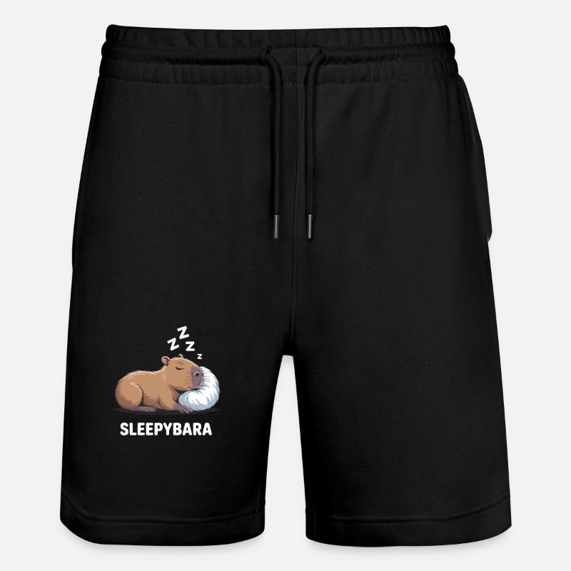 Sleepybara Capybara Dormir - Short de jogging bio TRAINER Stanley/Stella unisexe - noir