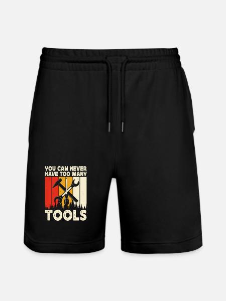 Car Mechanic Mechatronics Technician Screwdriver Gift - Stanley/Stella Trainer Unisex Organic Jogging Shorts - black