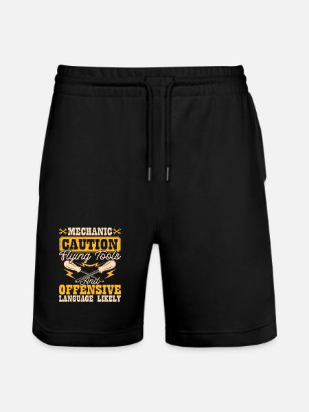 Car Mechanic Mechatronics Technician Screwdriver Gift - Stanley/Stella Trainer Unisex Organic Jogging Shorts - black