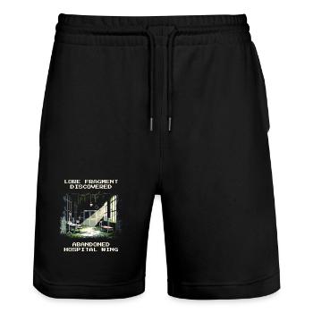 Lore found: Abandoned Clinic Wing | Urban - Stanley/Stella Trainer Unisex Organic Jogging Shorts - black - Front - Nik (191cm) & Marisol (170cm)