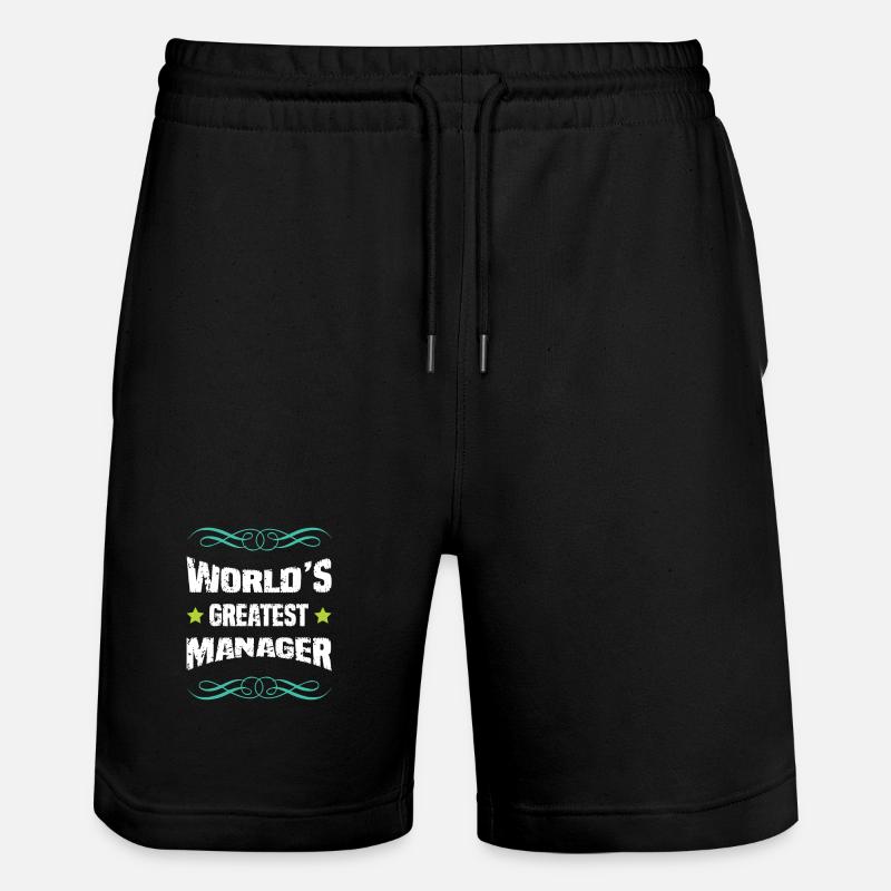 Weltbester Manager - Stanley/Stella Unisex Bio Joggingshorts Trainer  - Schwarz