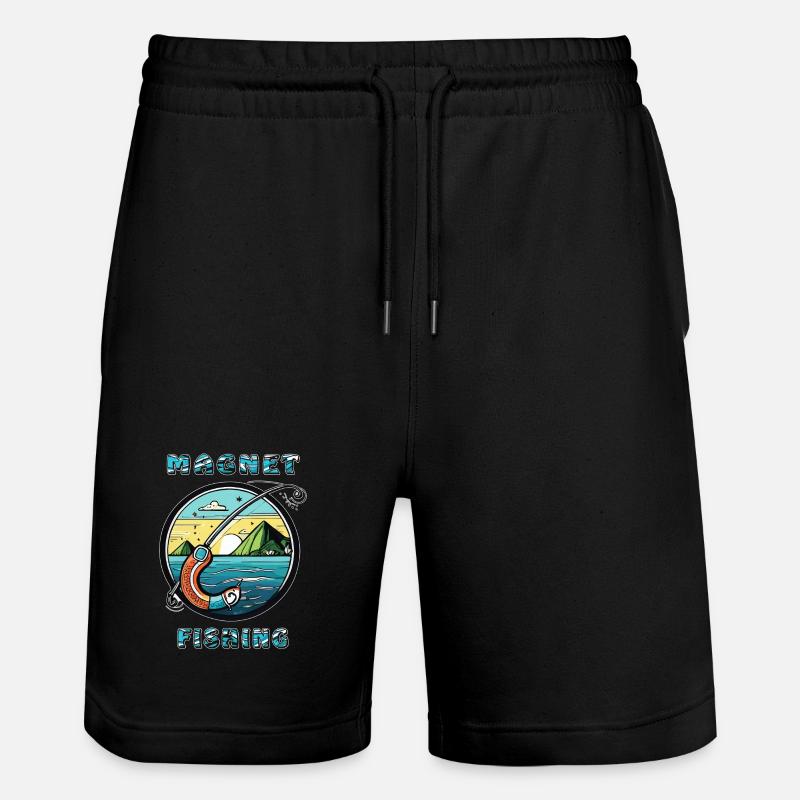 PÊCHE À L’AIMANT - Short de jogging bio TRAINER Stanley/Stella unisexe - noir