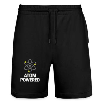 Stolz - Stanley/Stella Unisex Bio Joggingshorts Trainer  - Schwarz - Vorne - Nik (191cm) & Marisol (170cm)